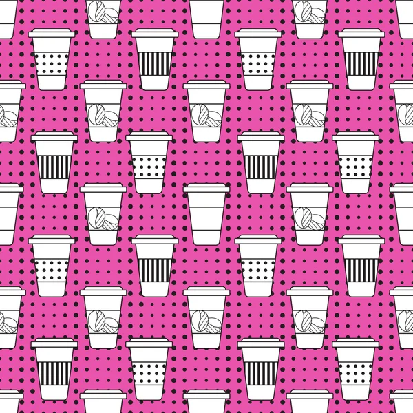 Coffee to go pattern — Stockvector