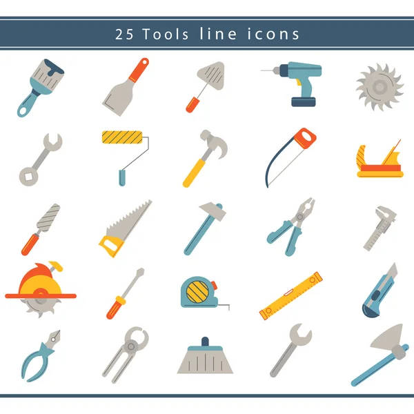 Iconos de construcción y herramientas — Archivo Imágenes Vectoriales