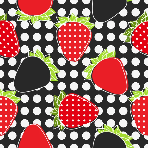 Strawberry seamless pattern — Stock Vector