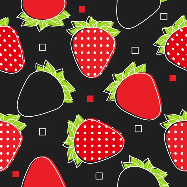 Strawberry seamless pattern — Stock Vector