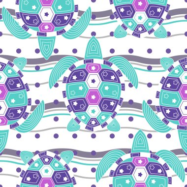 Cartoon turtle pattern