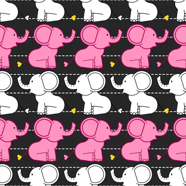 Patrón sin costura elefante — Archivo Imágenes Vectoriales