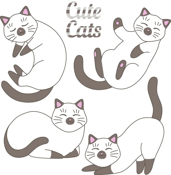Lindo-gatos vector conjunto — Archivo Imágenes Vectoriales