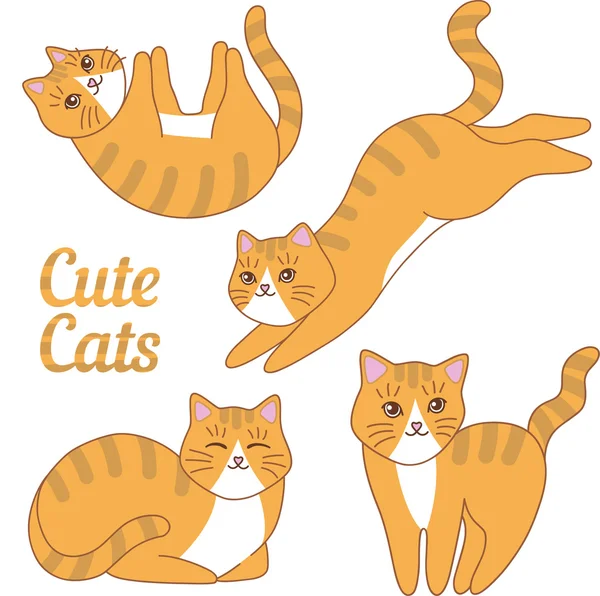 Cute-cats vector set — 图库矢量图片