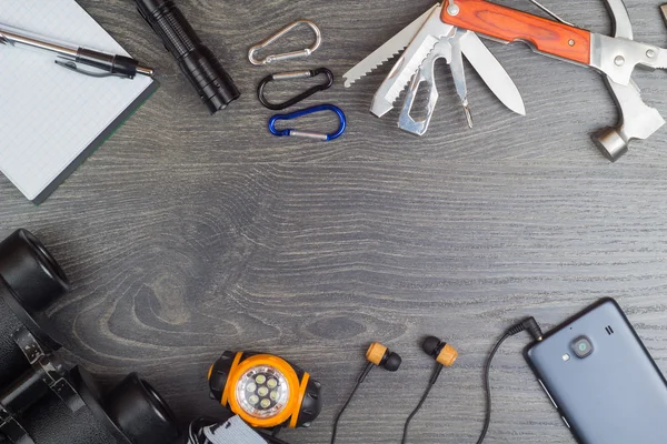 Bir kamp ya da turizm turistik donatımı.