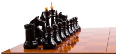 Satranç vernikli bir 