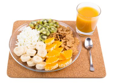 Pul kivi meyve, banana, üzerinde bir 