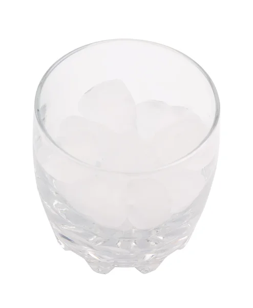 Bicchiere vuoto con ghiaccio su un — Foto Stock