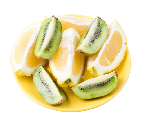 Segmenti di limoni e kiwi — Foto Stock