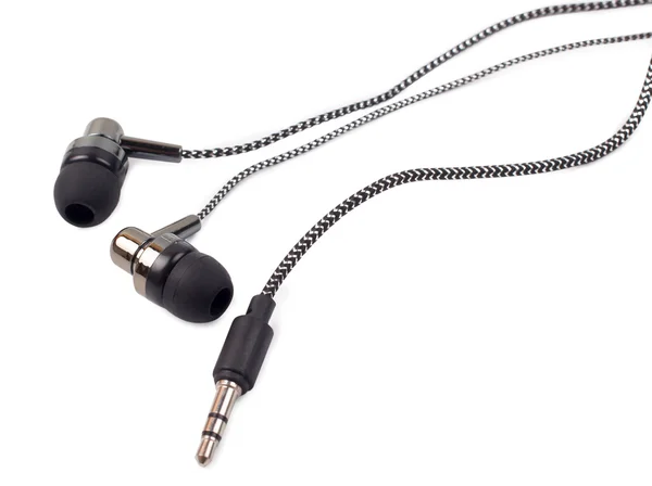 Earphones black  d — Stock Photo, Image