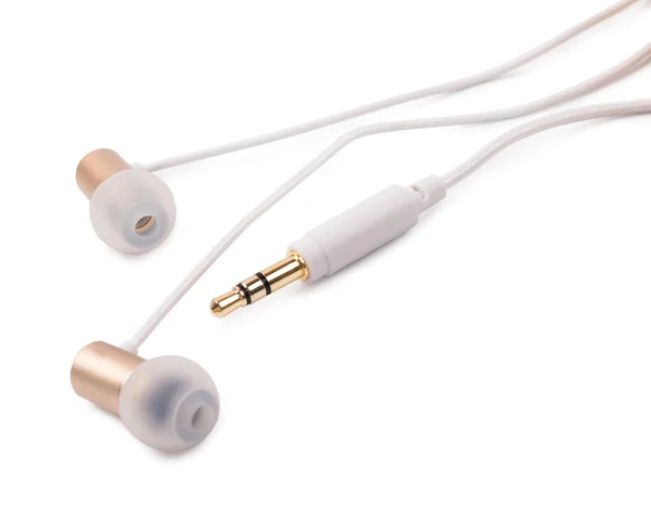 Earphones  gold  d — Stock Photo, Image