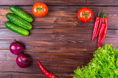 Sebze, domates, salatalık, soğan, biber, yeşillik