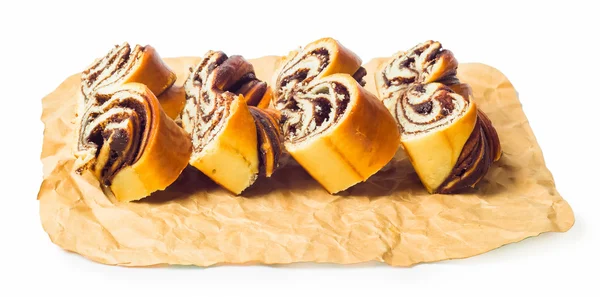 Çikolata ile rulo hamur işleri