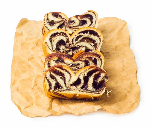 Çikolata ile rulo hamur işleri