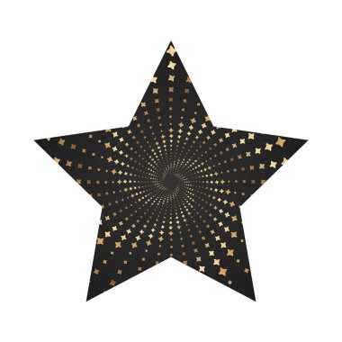 Koyu arkaplanda altın spiral, Vektör illüstrasyonu