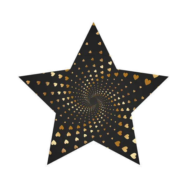 Koyu arkaplanda altın spiral, Vektör illüstrasyonu