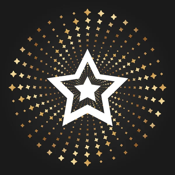 Koyu arkaplanda altın spiral, Vektör illüstrasyonu