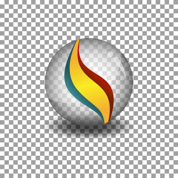 Şeffaf arkaplanda gölgesi olan mermer. Vektör illüstrasyonu.