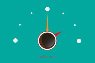 Coffee time, Coffee Poster Template Design, Vector Illustration.
