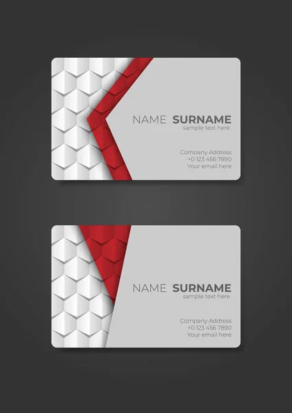 business card template design, pattern design on a light gray background, Vector illustration.