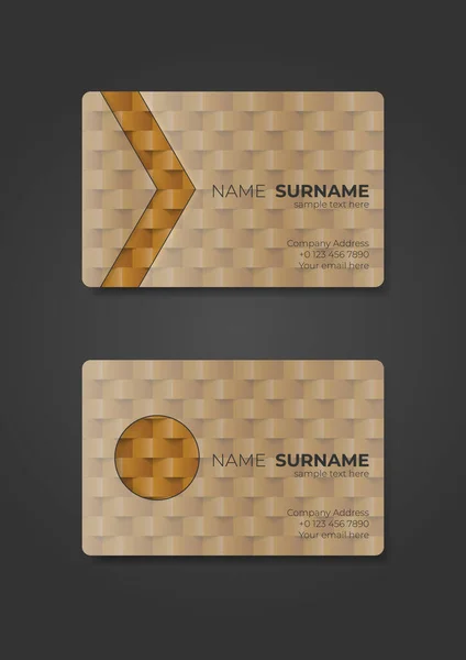 business card template design, Yellow pattern on a translucent background, Vector illustration.