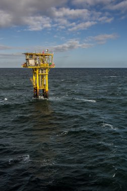 Brigantine'in Bg gaz platformu portre görünümü insansız