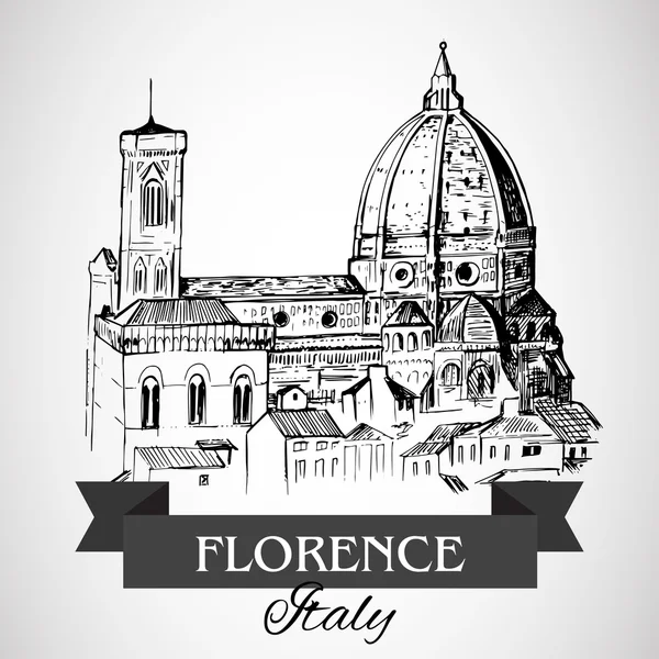 Florence Duomo - Florence Kathedraal — Stockvector