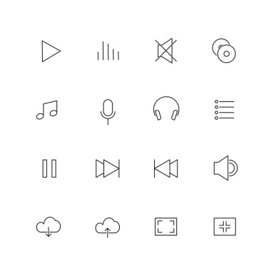 Müzik çizgi simgeler kümesi