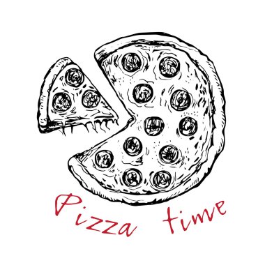 Pizza ve dilim arka plan