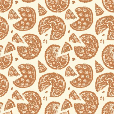 Farklı pizza dilimleri ile Seamless Modeli