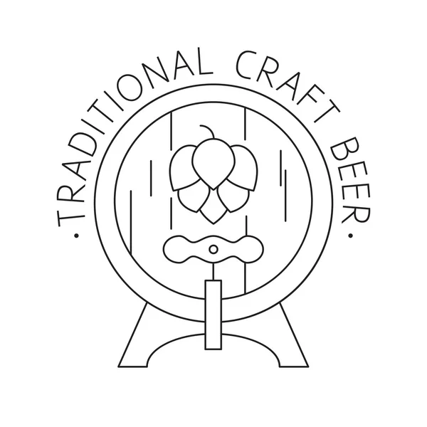 Cerveza artesanal línea relacionada icono — Archivo Imágenes Vectoriales
