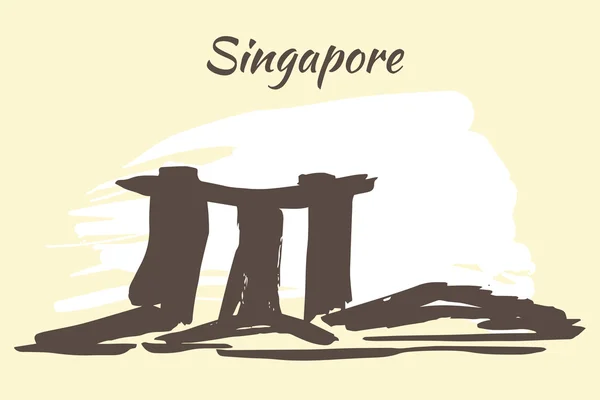 Marina Bay sands - Singapore — Stock Vector