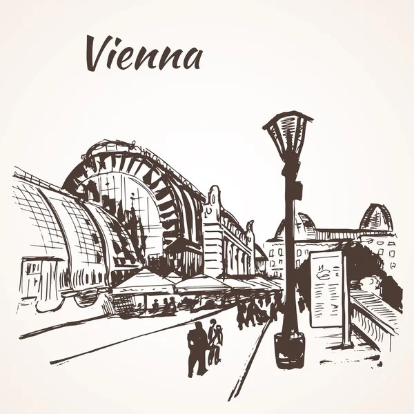Palmenhaus Schonbrunn - grande estufa em Viena, Áustria —  Vetores de Stock