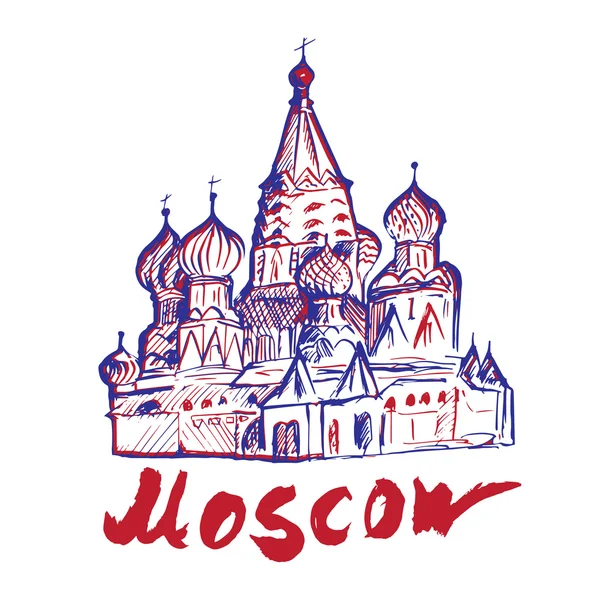 Catedral de San Basilio - Moscú — Vector de stock