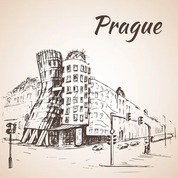 Casa de baile - Praga, República Checa — Vector de stock