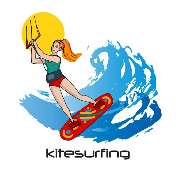 JUMPING KITE SURFER  STICKER/DECAL Kite Surfing/Watersports/Wakeboarding 