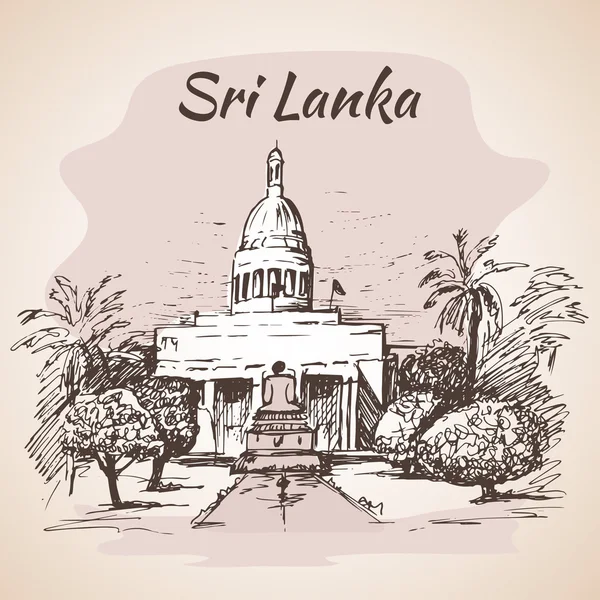 スリランカ、コロンボ市評議会市庁舎 — ストックベクタ