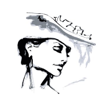 Genç kadın yüz el çekilmiş.