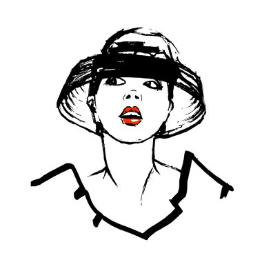 Genç kadın yüz el çekilmiş. 