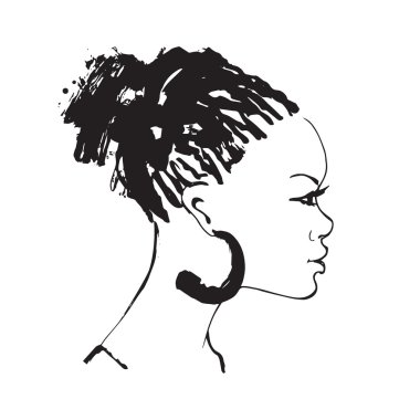 Profil genç kadının el çekilmiş.  