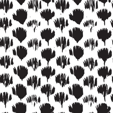 Elle çizilmiş seamless modeli ile mürekkep yazdırır