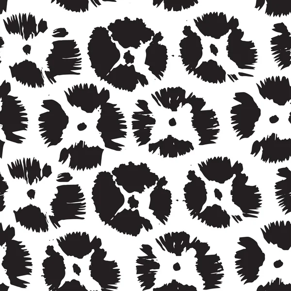 Hand drawn seamless pattern with ink prints — Stock Vector