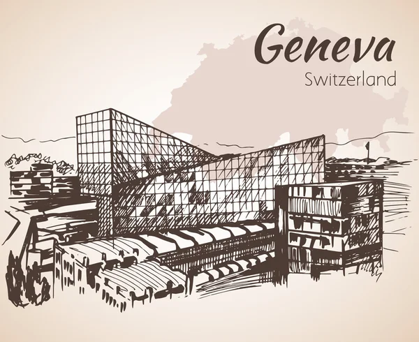 Tabak reus - Genève, Zwitserland. — Stockvector