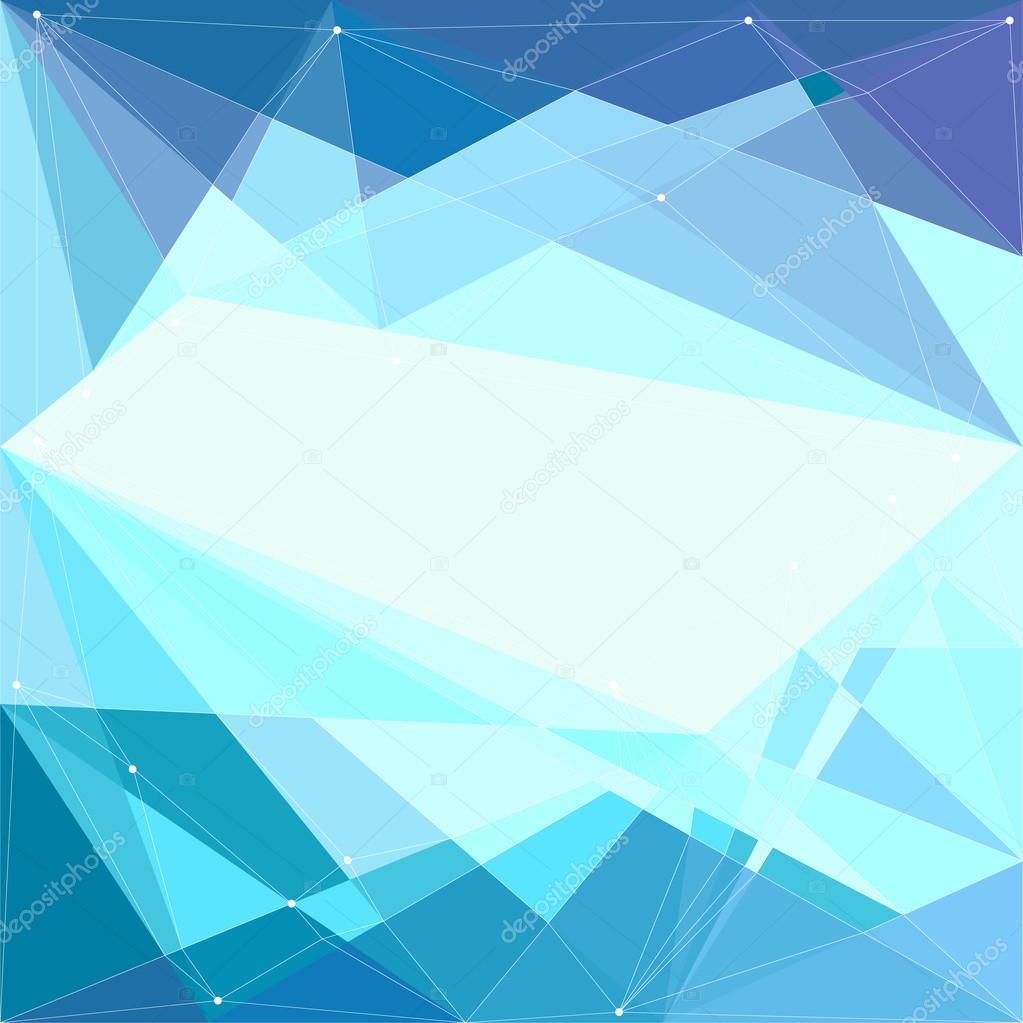 Blue geometric card with copy space