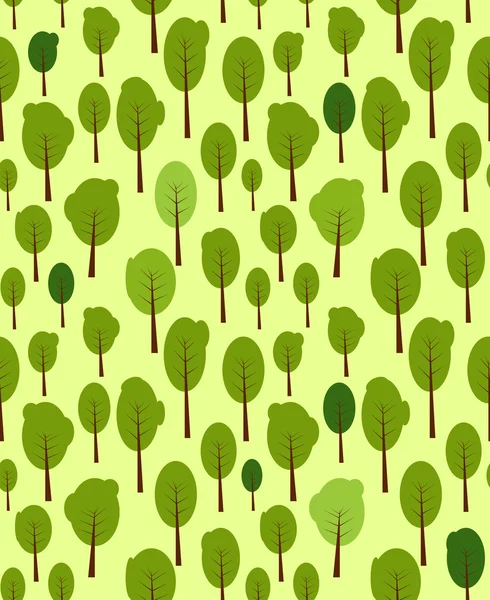 Seamless pattern with green trees — Stock Vector