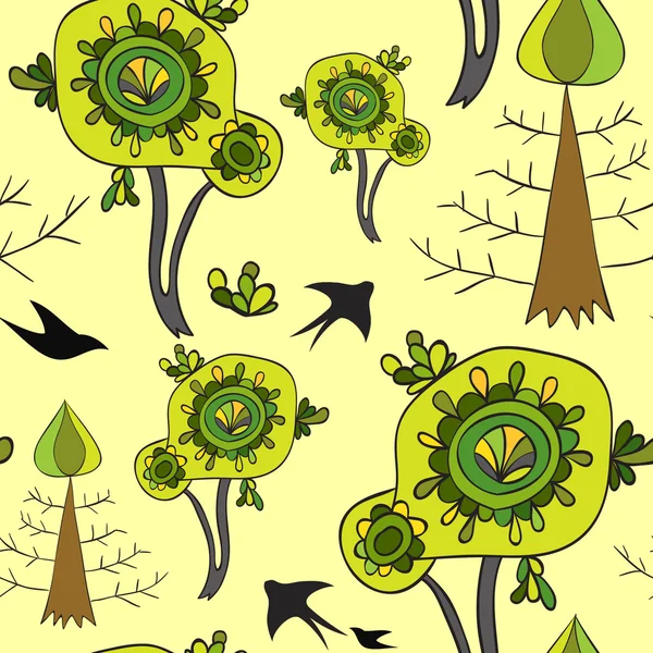 Green spring pattern — Stock Vector