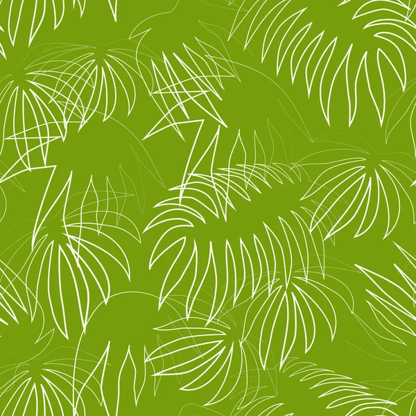 Seamless background with palm leafs — Stock Vector