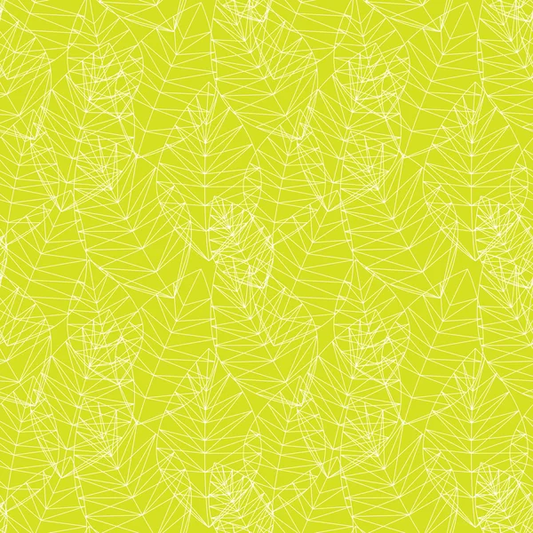 Grüne nahtlose Muster mit transparenten Blättern — Stockvektor