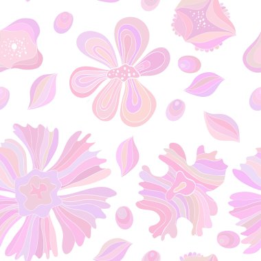 pembe beyaz çiçek deseni