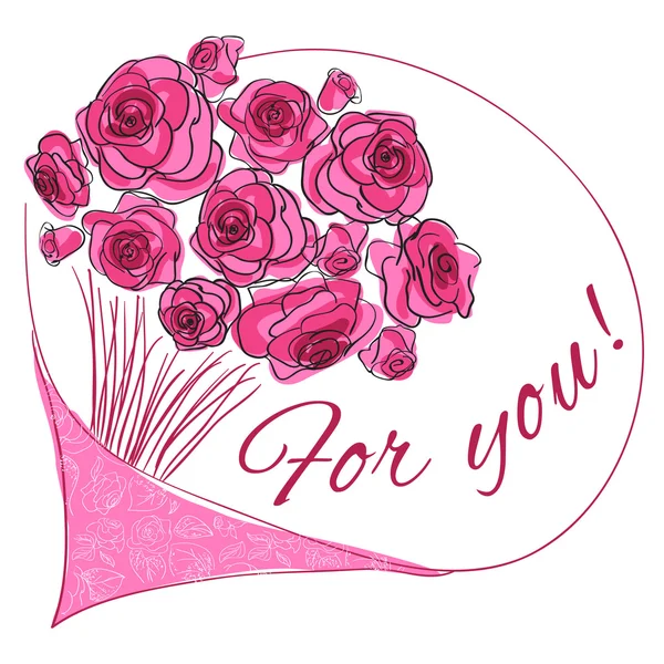 Piękne karty z różami — Wektor stockowy